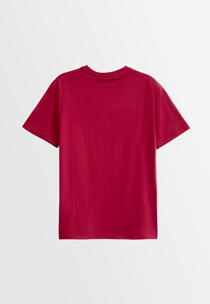 Men Short-Sleeve Basic Tee - Dark Pink - S3M526