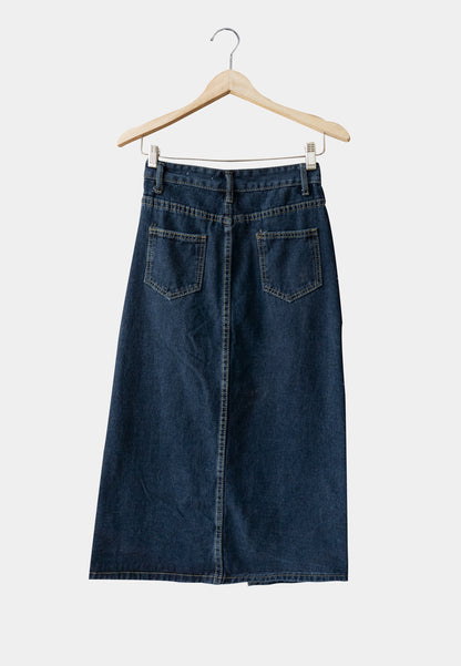 Women Denim Skirts - Blue - H1W263