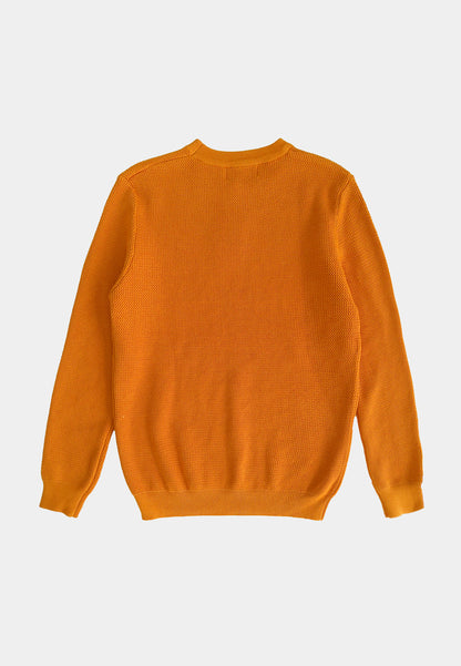 Men Long-Sleeve Knit Top - Orange - H1M218