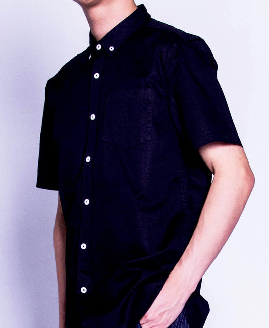 Men Short-Sleeve Shirt - Black - F9M078