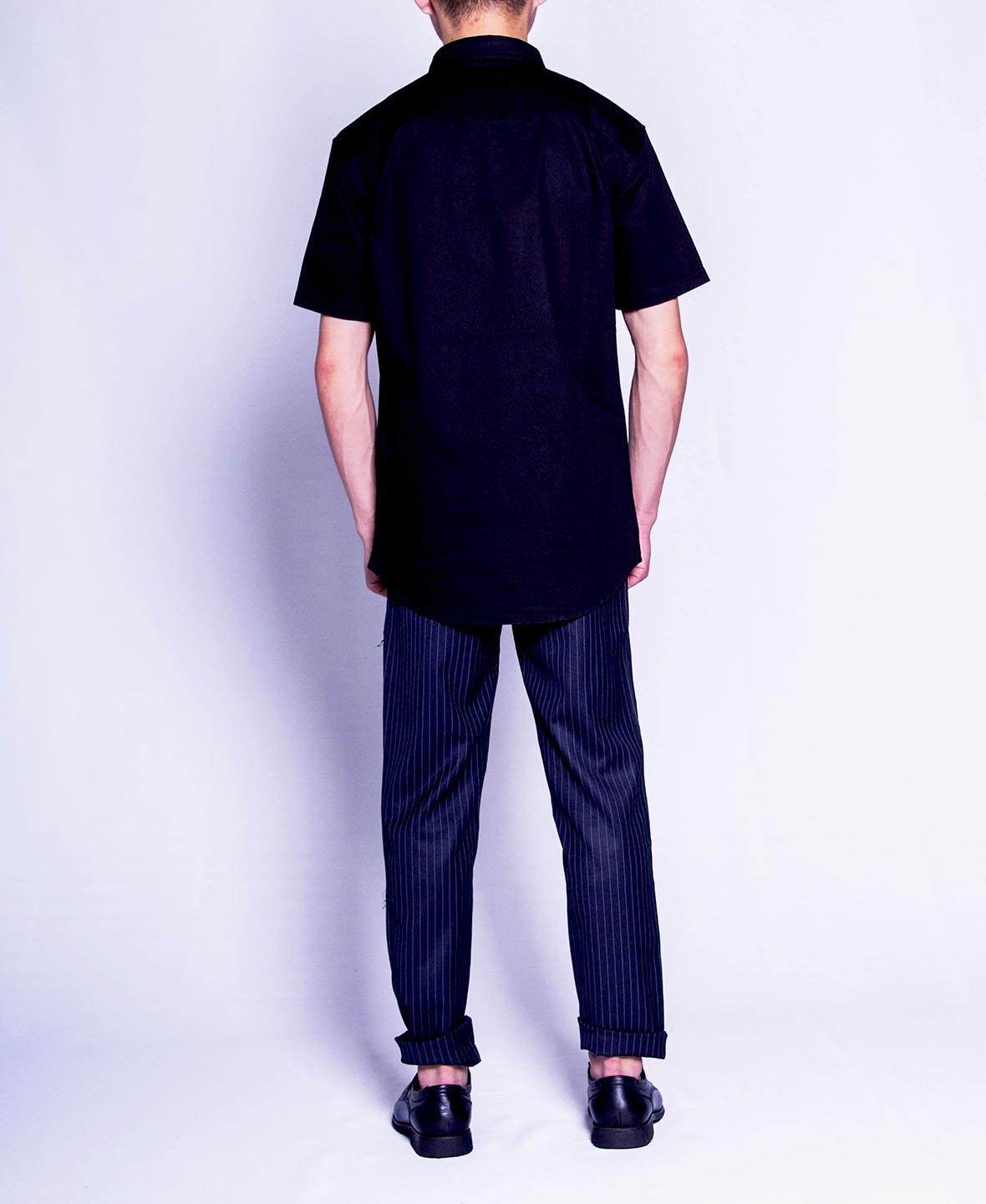 Men Short-Sleeve Shirt - Black - F9M078