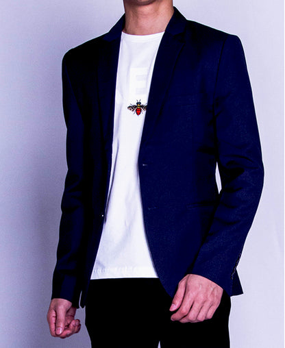 Men Blazer - Navy - F9M145