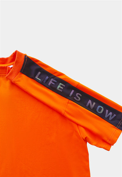 Men Oversized Fashion Tee - Orange - H1M093