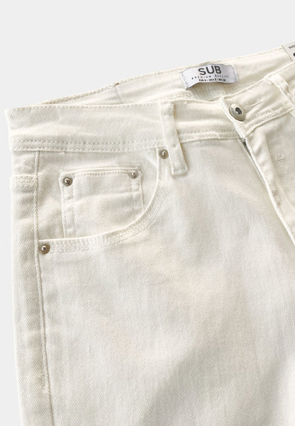 Men Short Jeans - White - M2M351