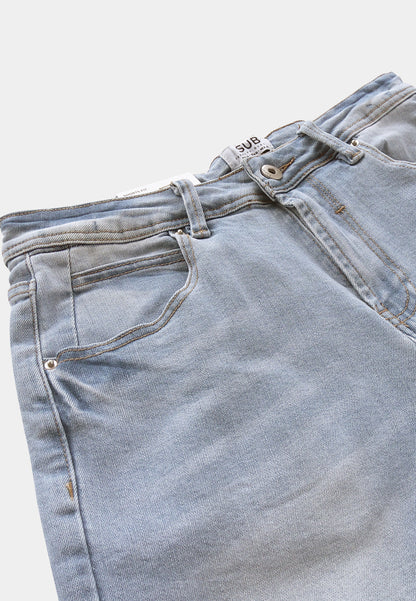 Men Short Jeans - Light Blue - H0M676