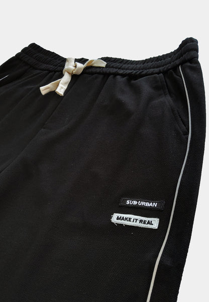 Men Long Pants Jogger - Black - H1M179