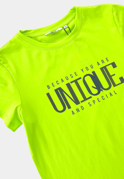 Women Short-Sleeve Graphic Tee - Light Green - F2W405