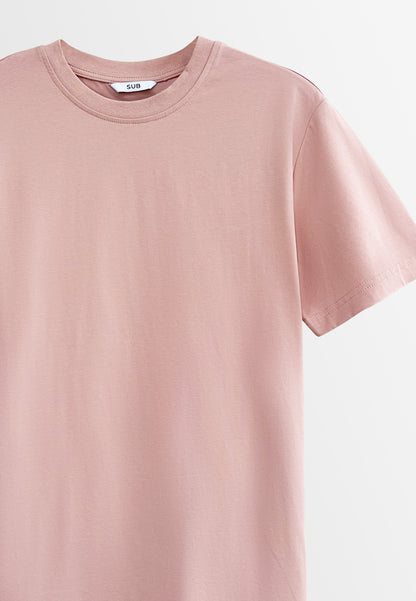 Men Short-Sleeve Basic Tee - Pink - S3M586