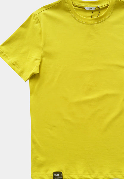 Men Short-Sleeve Basic Tee - Yellow - S2M199