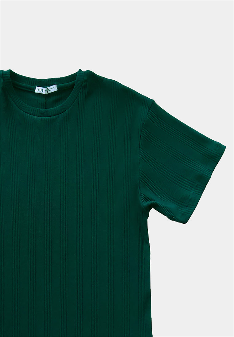 Men Oversized Fashion Tee - Dark Green - H1M117