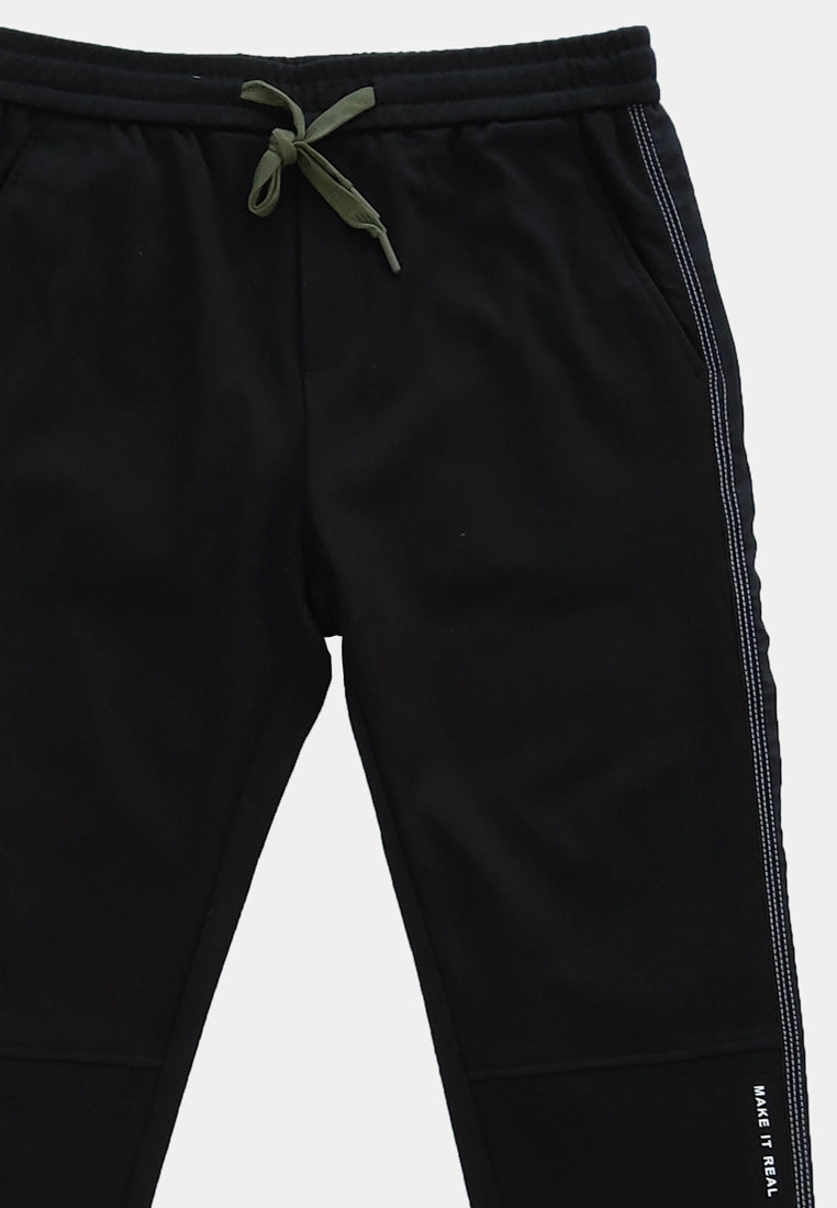 Men Long Pants Jogger - Black - H1M177