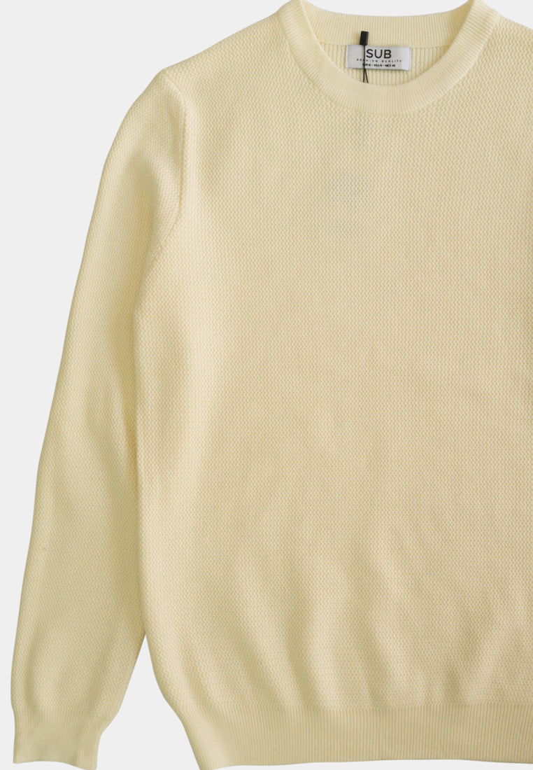 Men Long-Sleeve Knit Top - White - H1M220