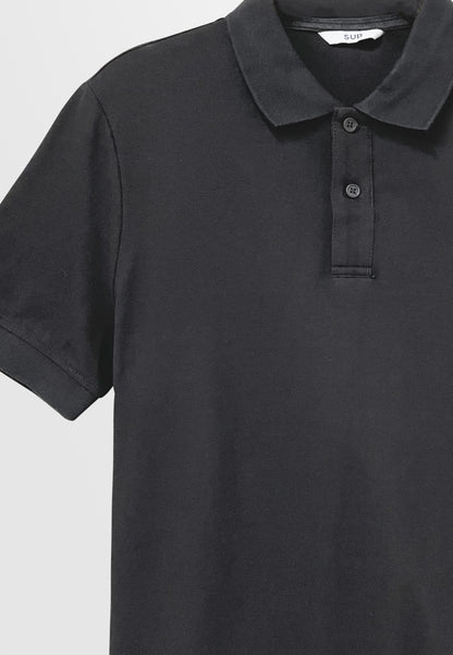 Men Short-Sleeve Fashion Polo Tee - Black - S3M580