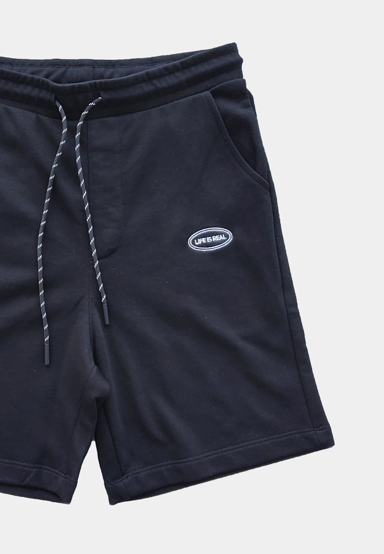 Men Knit Short Jogger - Black - H1M082