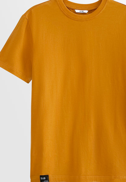 Men Short-Sleeve Basic Tee - Dark Yellow - S3M525