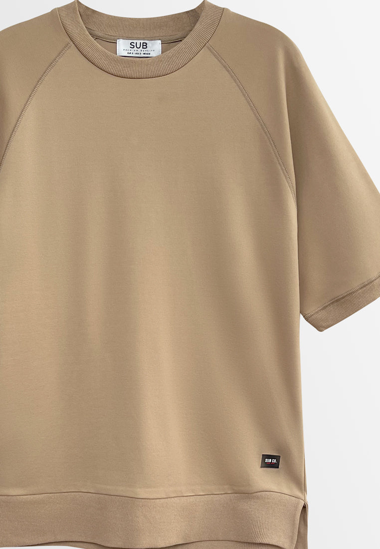 Men Short-Sleeve Oversized Fashion Tee - Khaki - H2M611