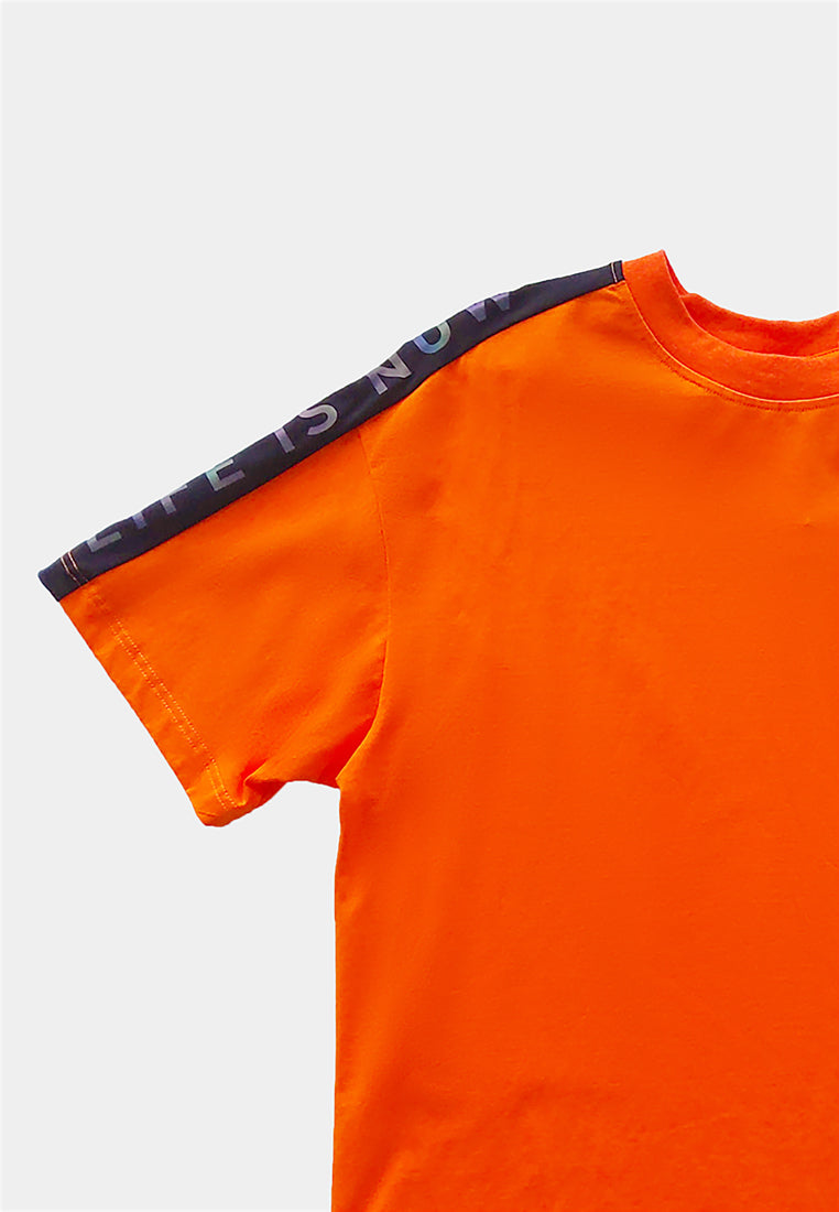 Men Oversized Fashion Tee - Orange - H1M093