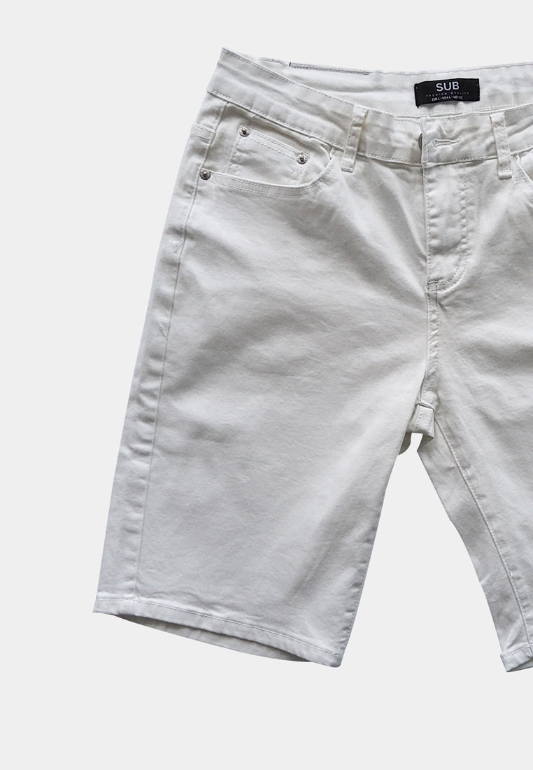 Men Short Jeans - White  - H1M126