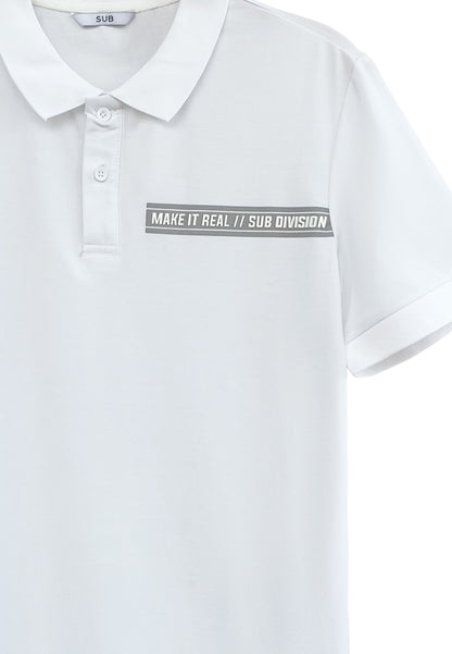 Men Short-Sleeve Polo Tee - White - H2M427