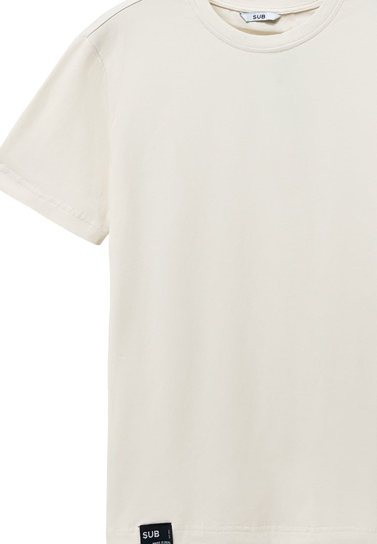 Men Short-Sleeve Basic Tee - Beige - S3M584