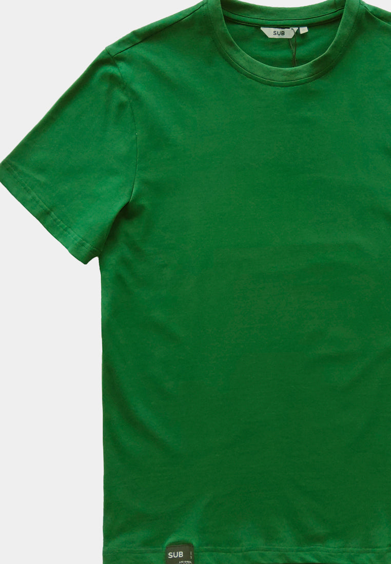 Men Short-Sleeve Basic Tee - Green - S2M196