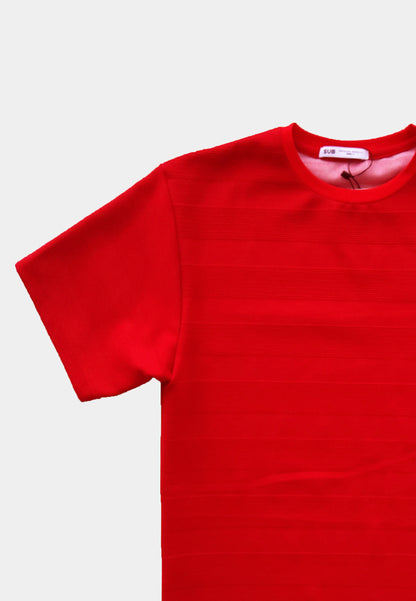 Men Oversized Fashion Tee - Red - H1M116