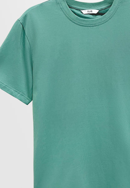 Men Short-Sleeve Basic Tee - Green - M3M677