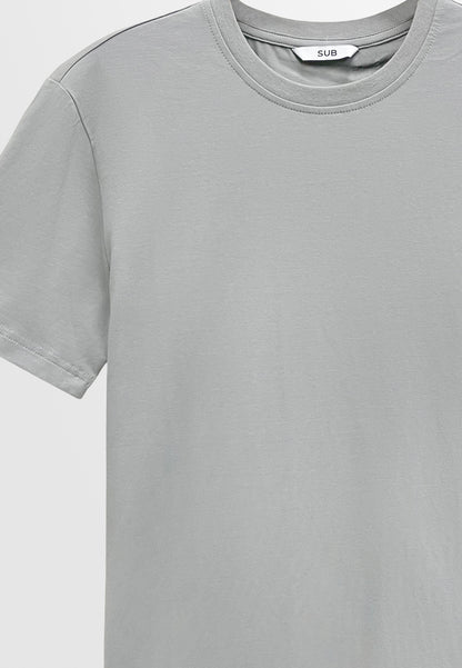 Men Short-Sleeve Basic Tee - Grey - M3M676