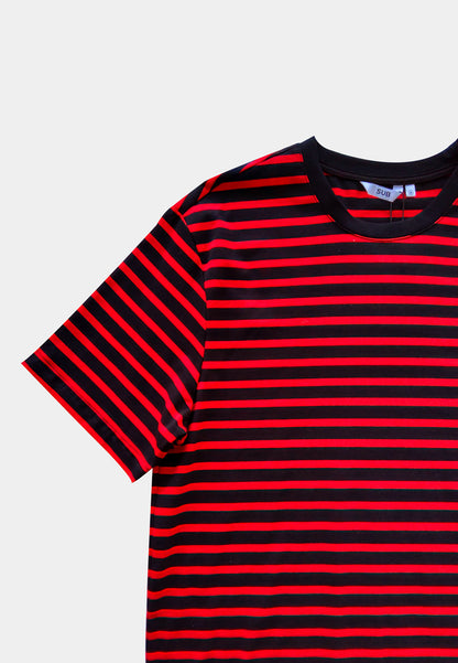 Men Short-Sleeve Striped Graphic Tee - Black - H1M101