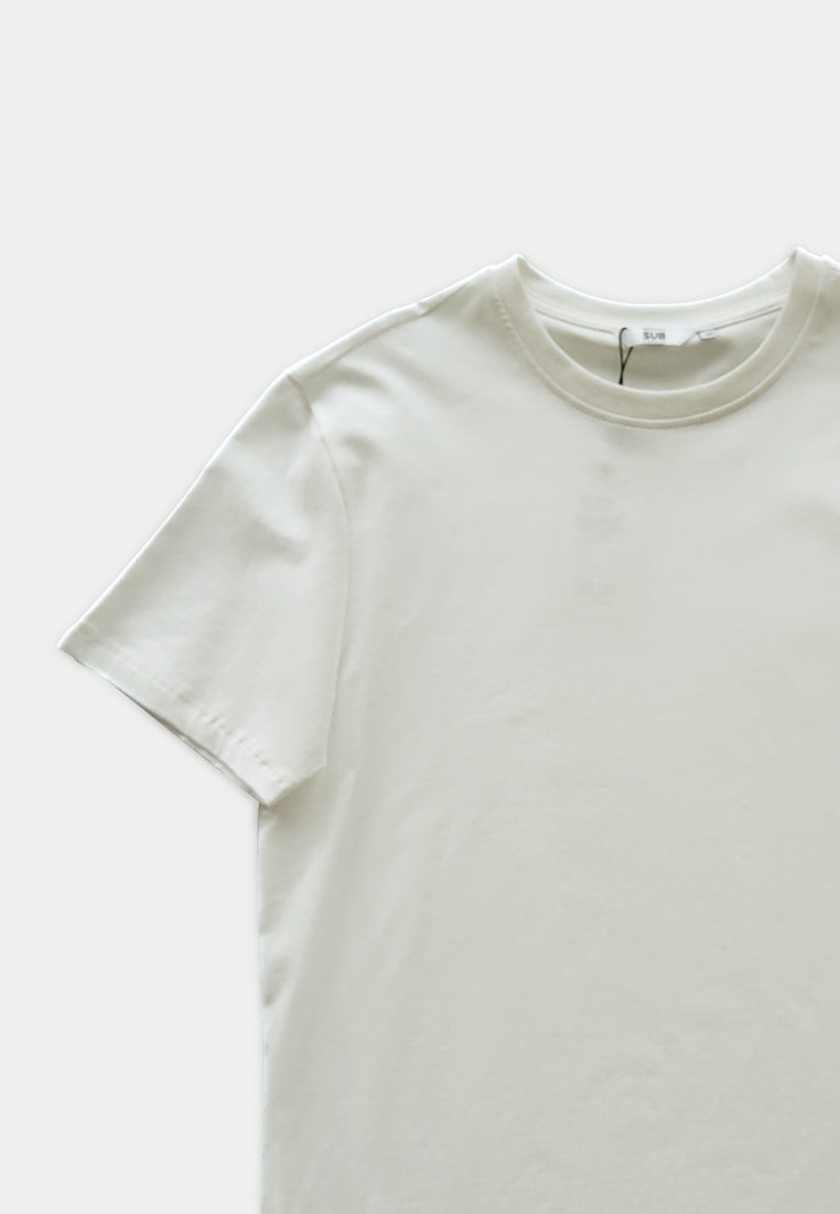 Men Short-Sleeve Basic Tee - White - H1M071-1