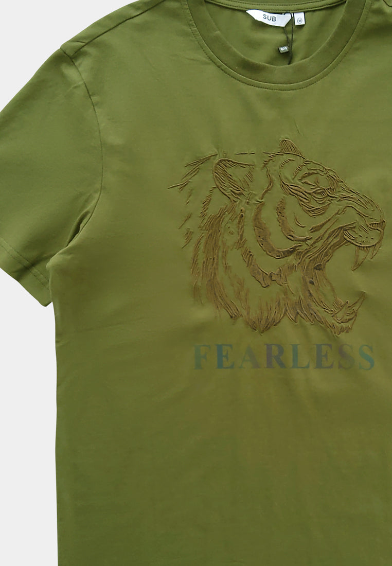 Men Short-Sleeve Graphic Tee - Dark Green - M2M272