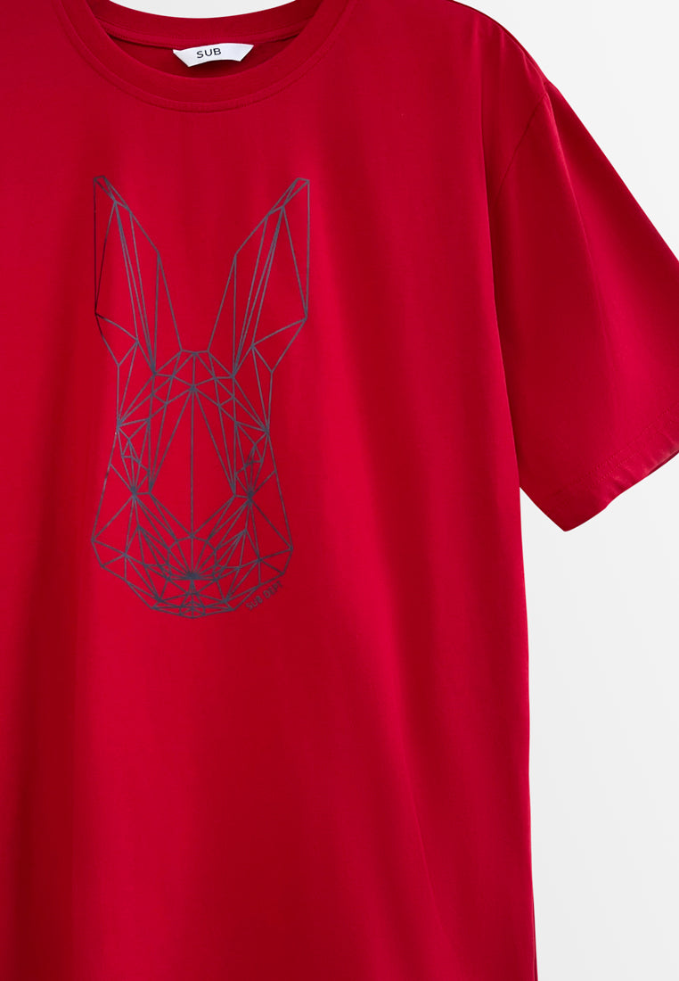 Men Short-Sleeve Graphic Tee - Red - H2M450