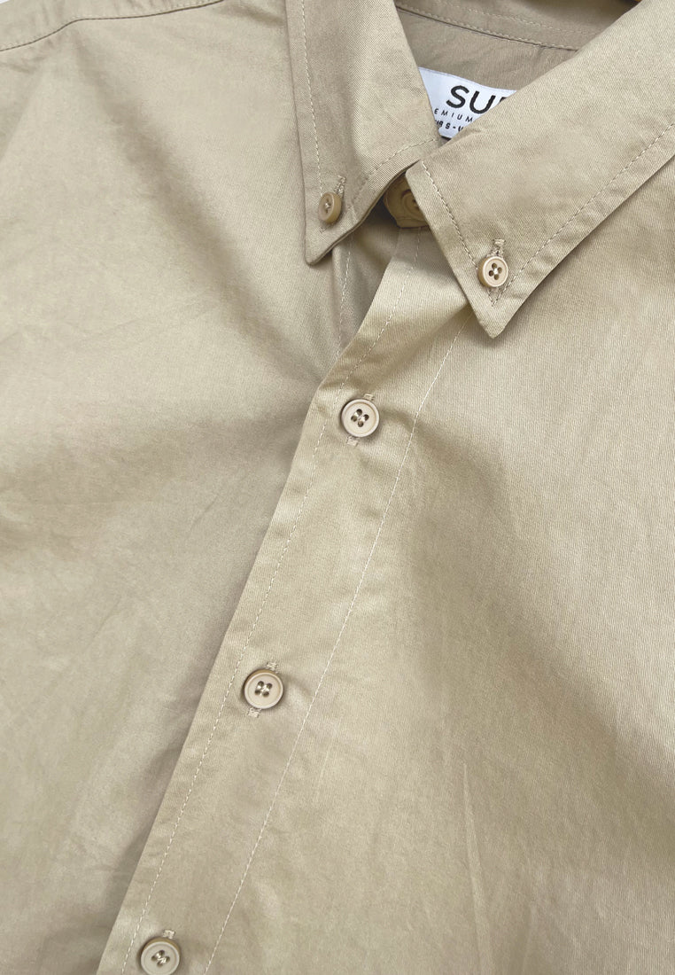 Men Short-Sleeve Shirt - Khaki - H2M403