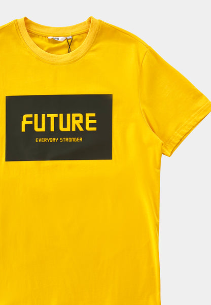 Men Short-Sleeve Graphic Tee - Yellow - F2M315