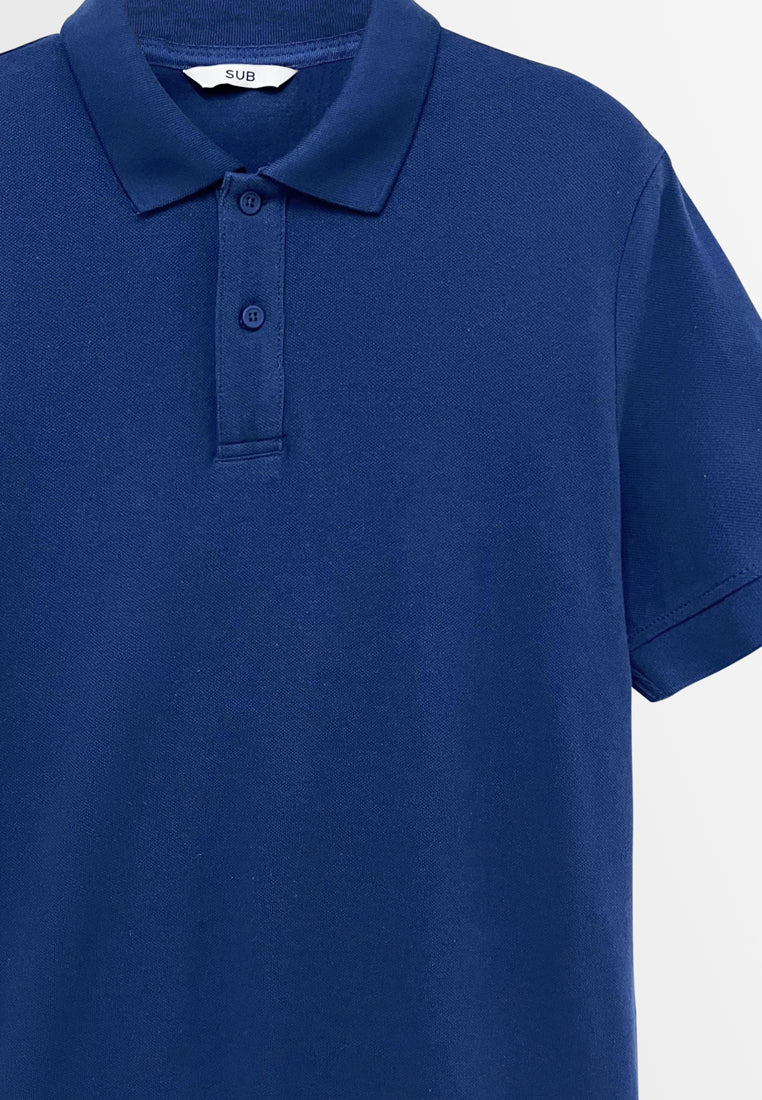 Men Short-Sleeve Fashion Polo Tee - Blue - S3M581