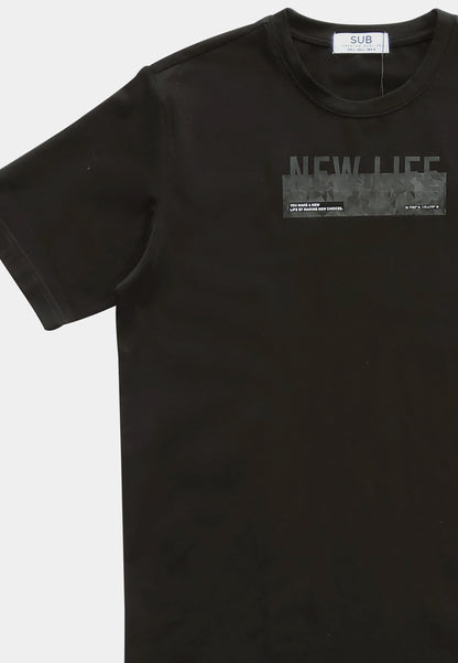 Men Short-Sleeve Graphic Tee - Black - S2M193