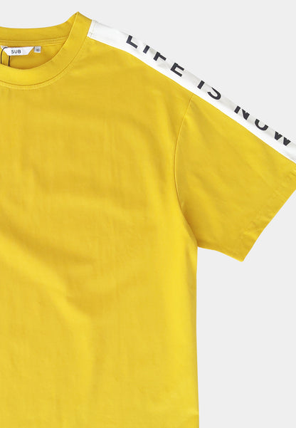 Men Short-Sleeve Fashion Tee - Yellow - S2M253