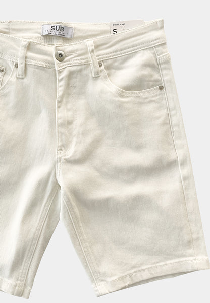 Men Short Jeans - White - M2M351