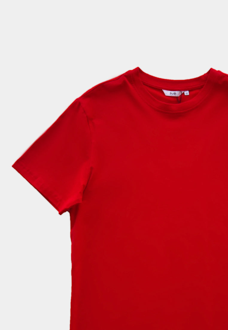 Men Short-Sleeve Basic Tee - Red - H1M131