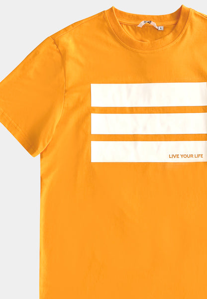 Men Short-Sleeve Graphic Tee - Orange - F2M331