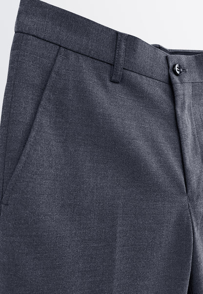 Men Slim Fit Suit Trousers - Dark Grey - H2M695