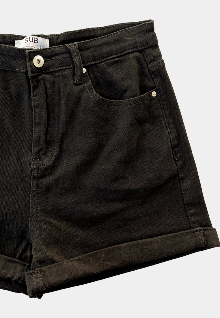 Women Short Jeans - Black - F2W387