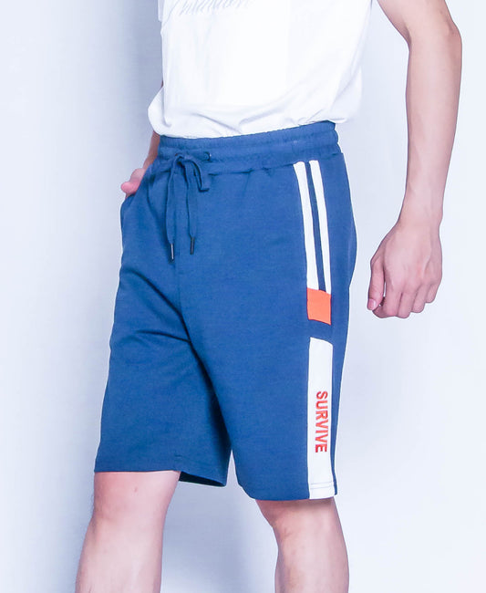 Men Knit Short Jogger - Navy - H9M243