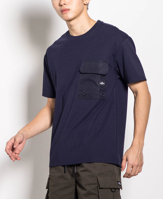 Men Oversized Fashion Tee With Pocket - Navy - H0M658