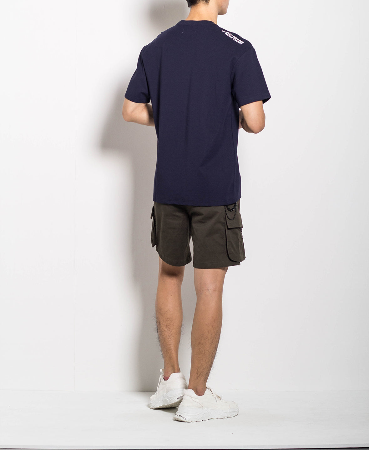 Men Oversized Fashion Tee With Pocket - Navy - H0M658