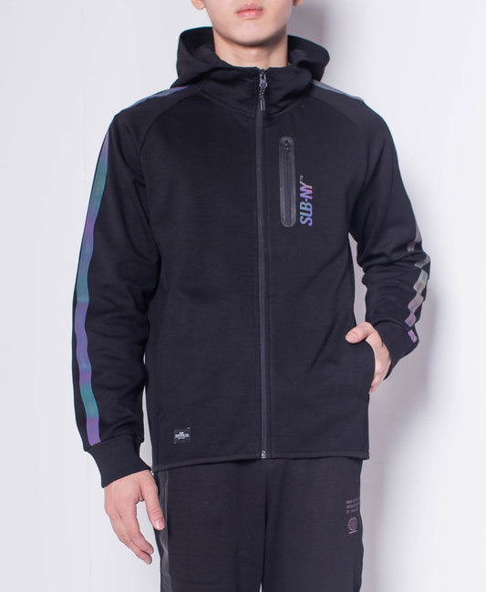 Men Hoodie Jacket - Black - H0M655