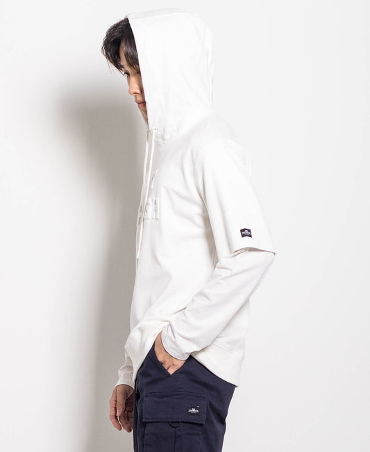 Men Hoodie Sweatshirt - White - H0M662