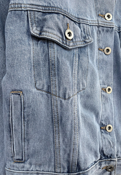 Women Denim Jacket - Blue - H2W722