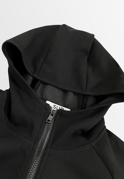 Men Hoodies Jacket - Black - H2M496