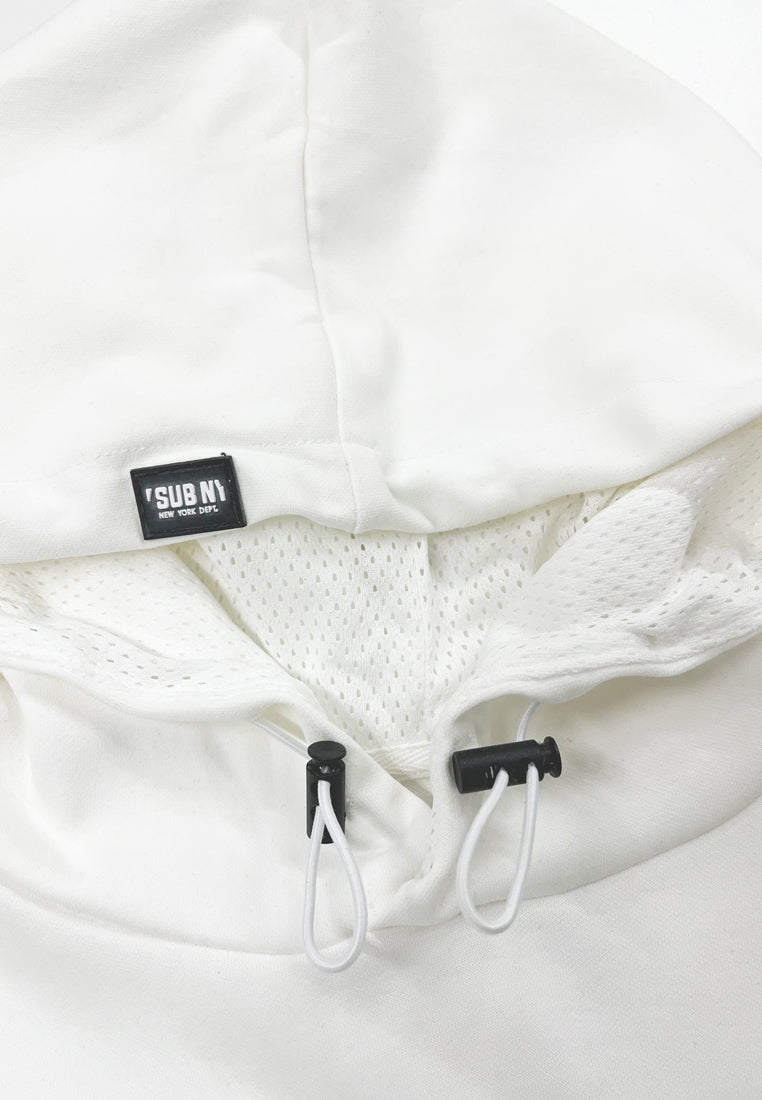 Men Sleeveness Sweatshirt Hoodie - White - S3M760